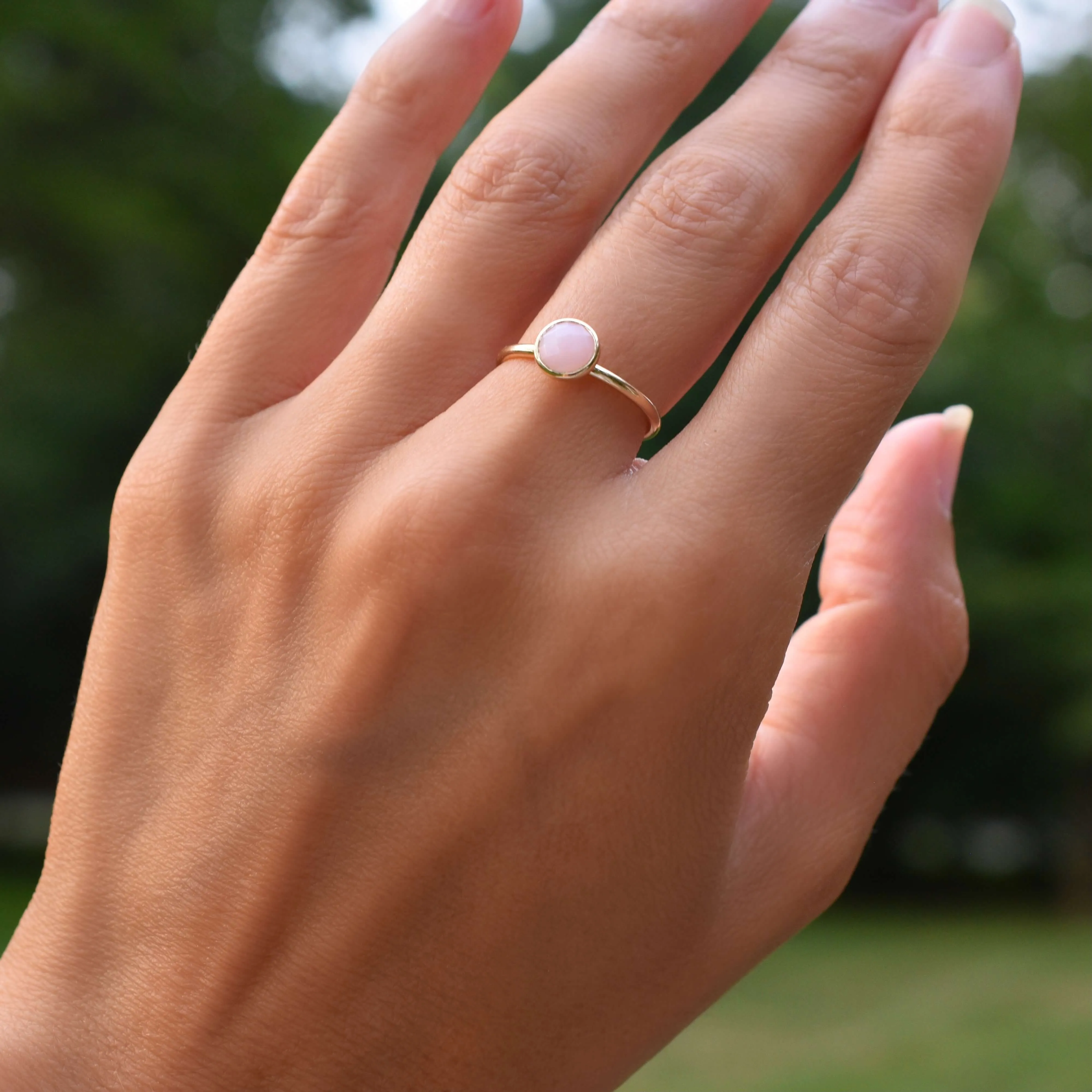 The Vault: Grand Pink Opal Ring, Yellow Gold Size 4.5 sold by Haverhill product image thumbnail 3
