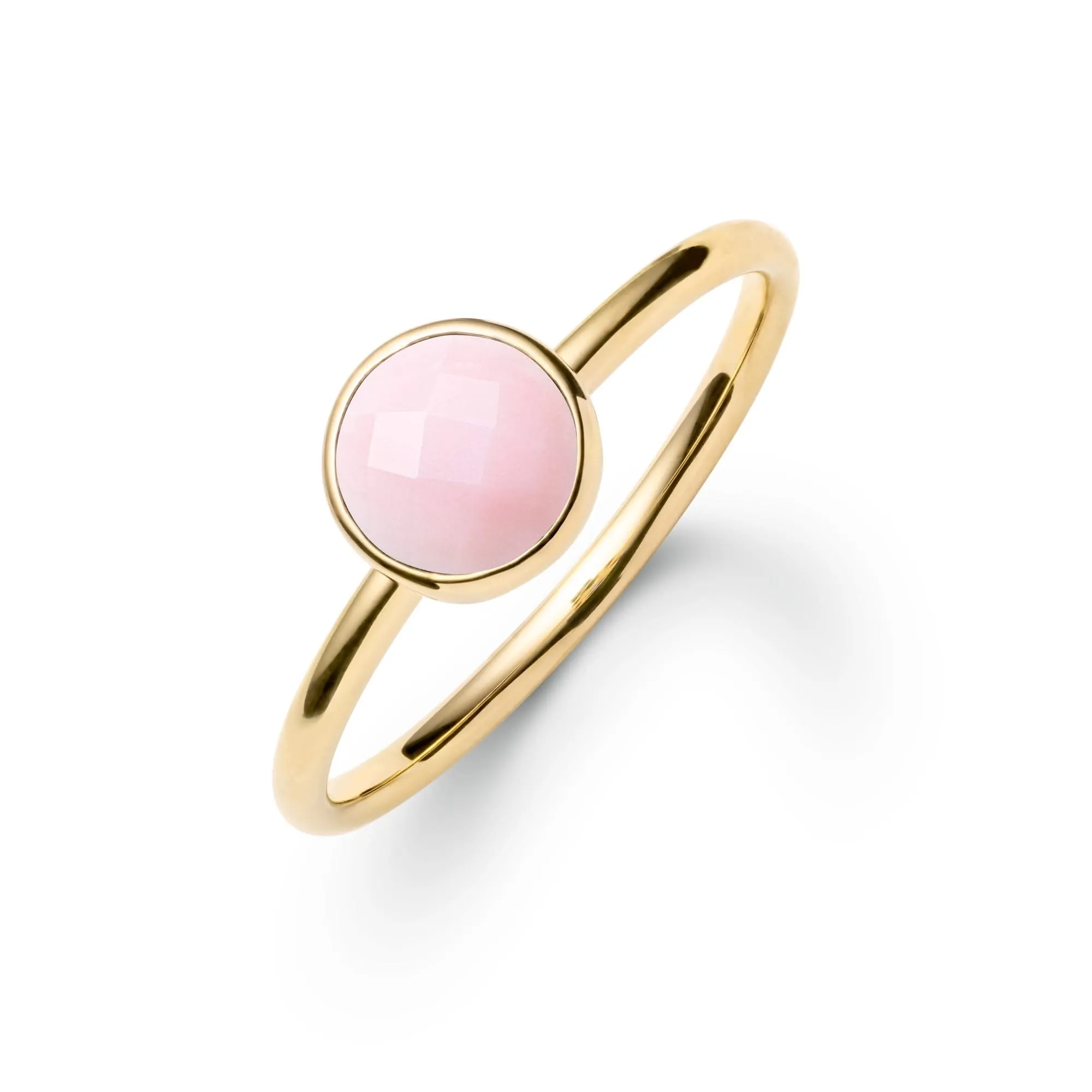 The Vault: Grand Pink Opal Ring, Yellow Gold Size 4.5 sold by Haverhill
