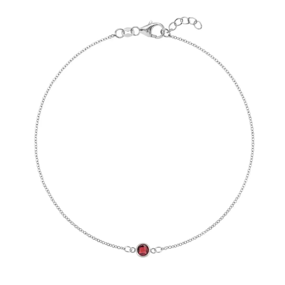 The Vault: Petite 1 Garnet Bracelet, White Gold Size Small sold by Haverhill