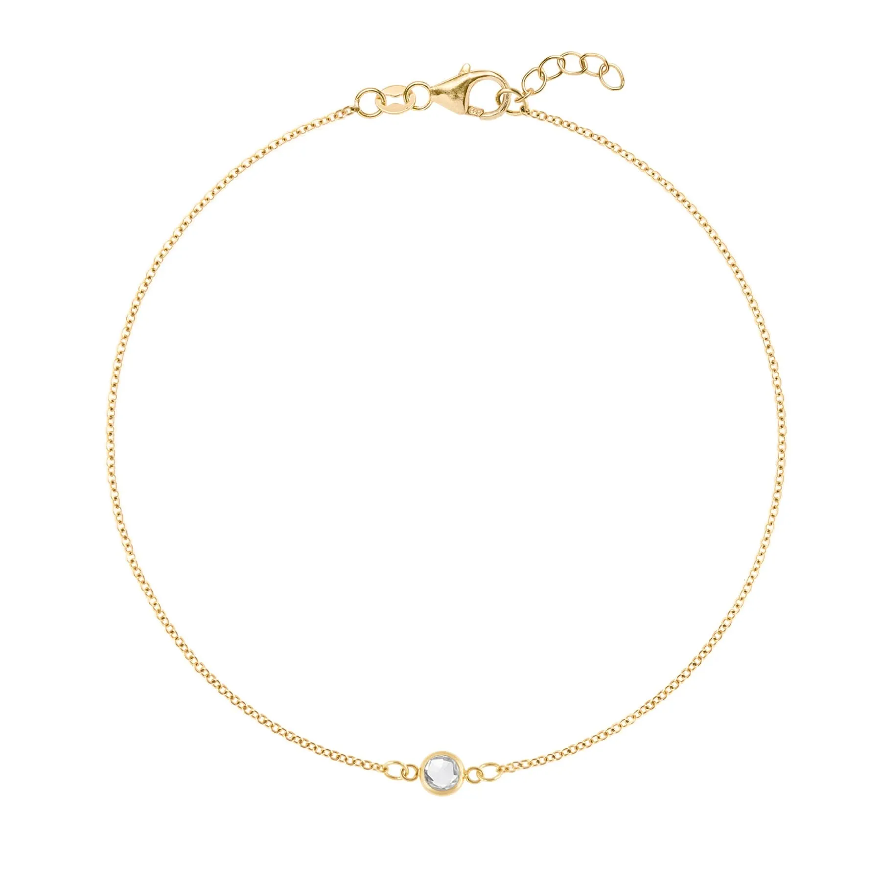 The Vault: Petite 1 White Topaz Bracelet, Yellow Gold Size X Small sold by Haverhill