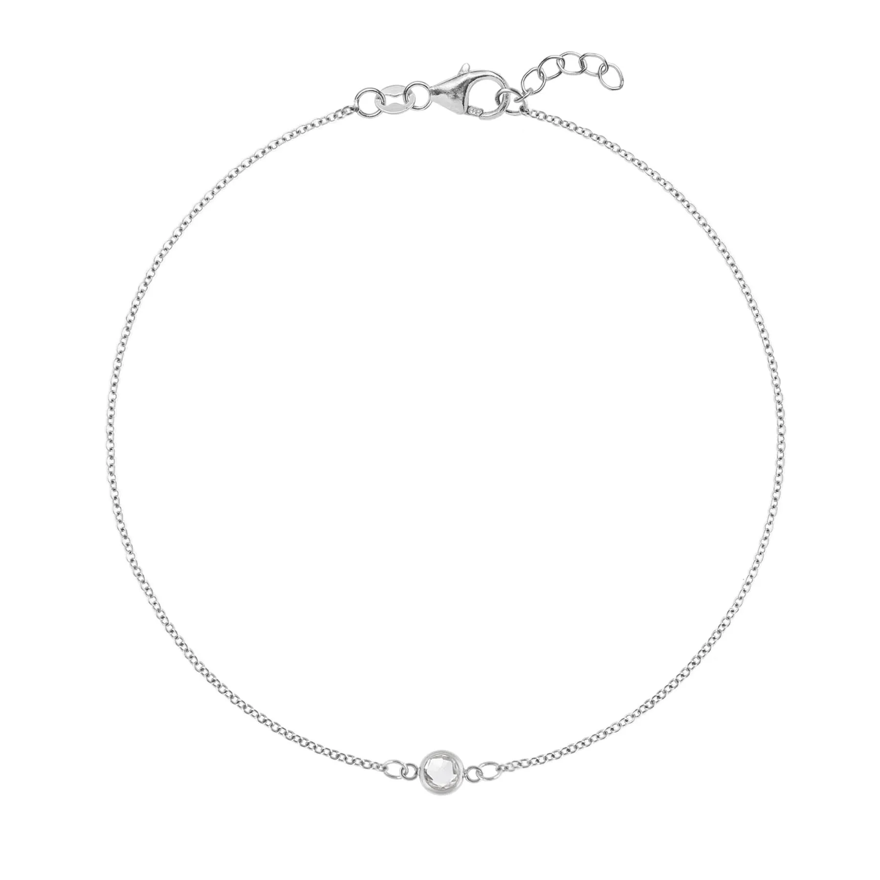 The Vault: Petite 1 White Topaz Bracelet, White Gold Size Medium sold by Haverhill