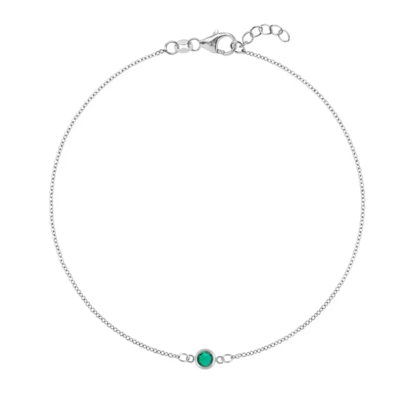 The Vault: Petite 1 Emerald Bracelet, White Gold Size X Small made by Haverhill