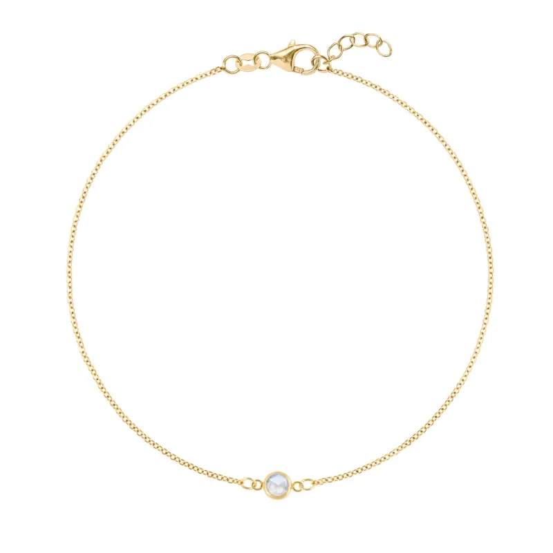 The Vault: Petite 1 Moonstone Bracelet, Yellow Gold Size Small made by Haverhill