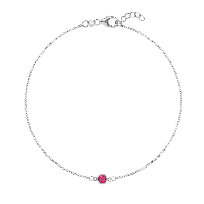 The Vault: Petite 1 Ruby Bracelet, White Gold Size X Small made by Haverhill