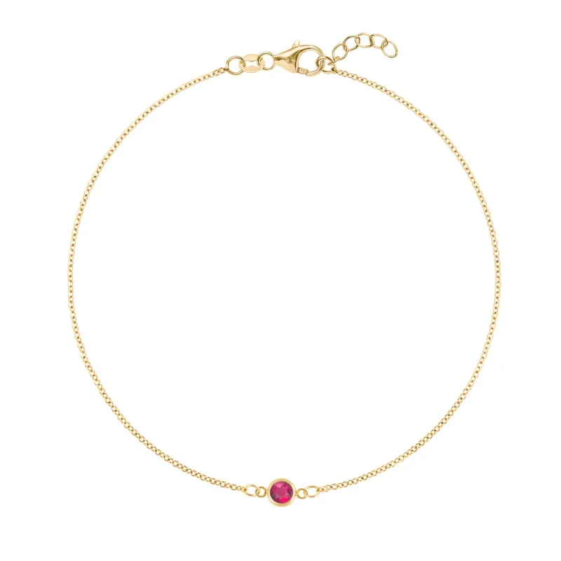 The Vault: Petite 1 Ruby Bracelet, Yellow Gold Size Small made by Haverhill