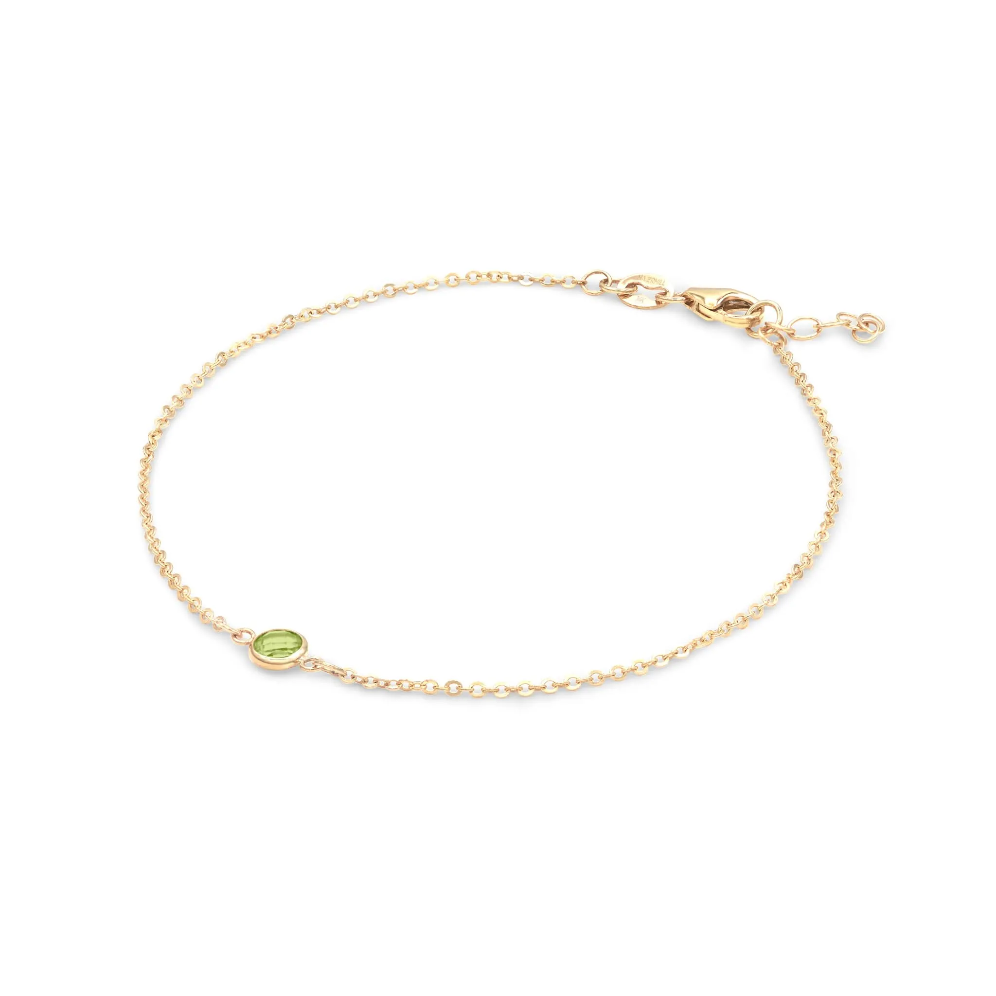 The Vault: Petite 1 Peridot Bracelet, Yellow Gold Size X Small sold by Haverhill product image thumbnail 4