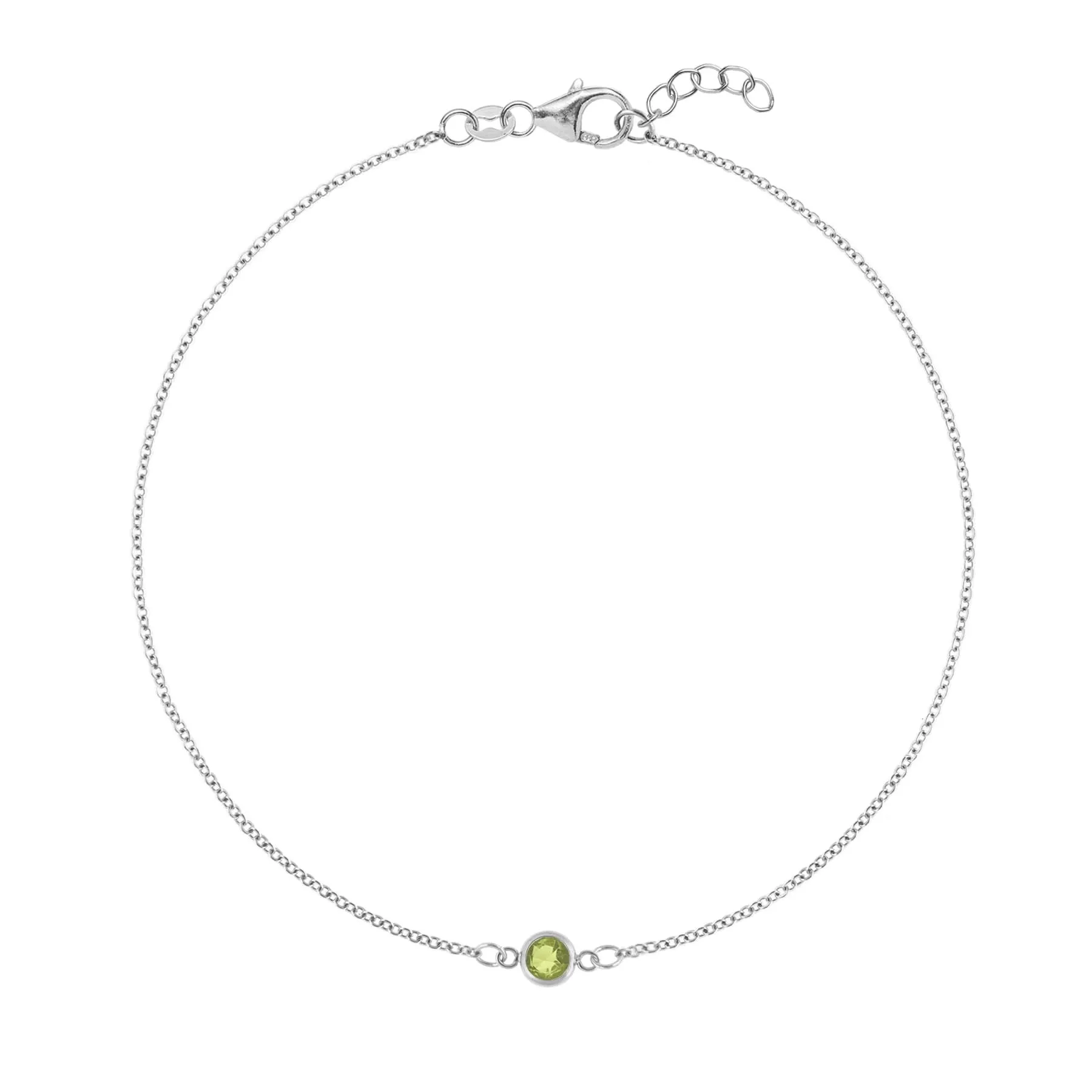 The Vault: Petite 1 Peridot Bracelet, White Gold Size Small sold by Haverhill