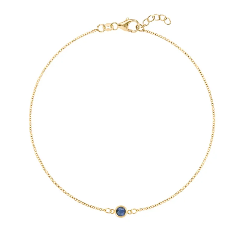 The Vault: Petite 1 Sapphire Bracelet, Yellow Gold Size X Small made by Haverhill