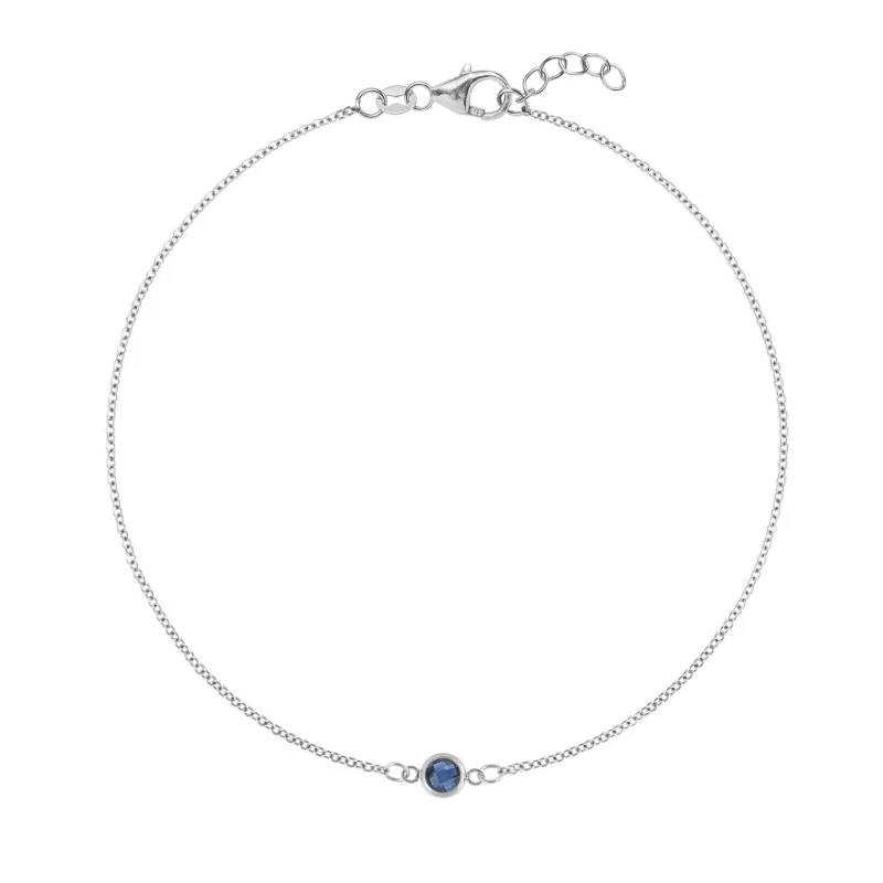 The Vault: Petite 1 Sapphire Bracelet, White Gold Size Medium made by Haverhill