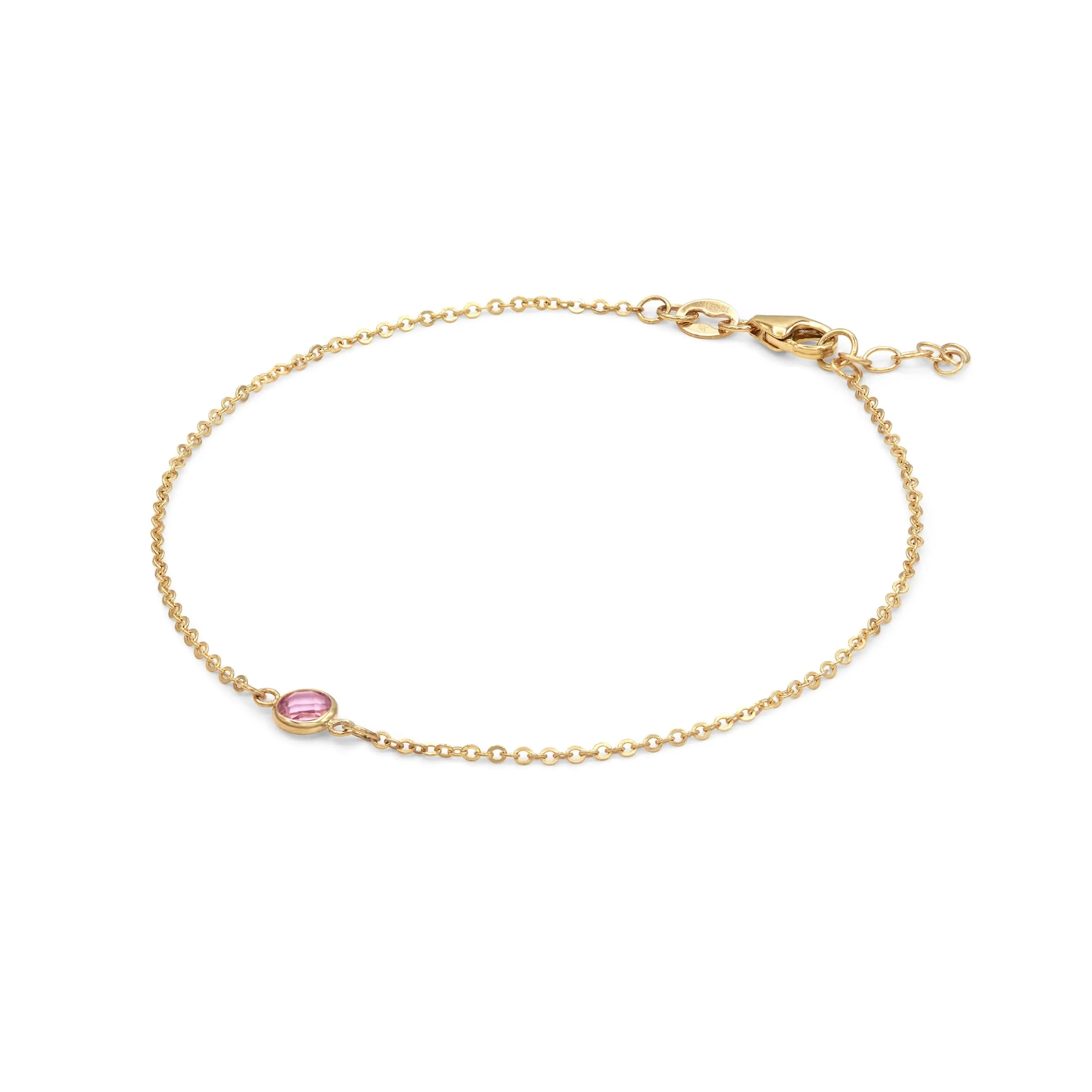 The Vault: Petite 1 Pink Sapphire Bracelet, Yellow Gold Size X Small sold by Haverhill product image thumbnail 4