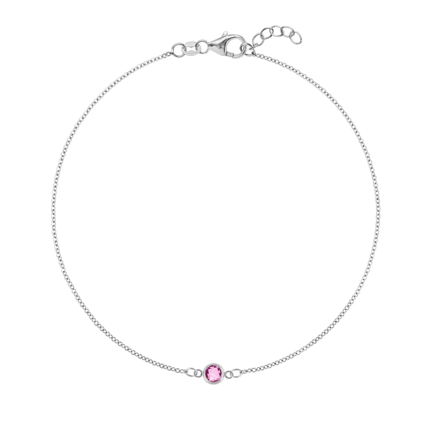 The Vault: Petite 1 Pink Sapphire Bracelet, White Gold Size Small sold by Haverhill