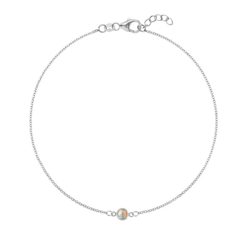 The Vault: Petite 1 Opal Bracelet, White Gold Size Large made by Haverhill