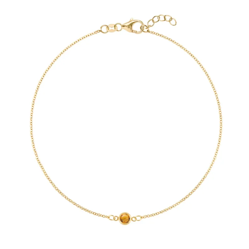 The Vault: Petite 1 Citrine Bracelet, Yellow Gold Size Large made by Haverhill