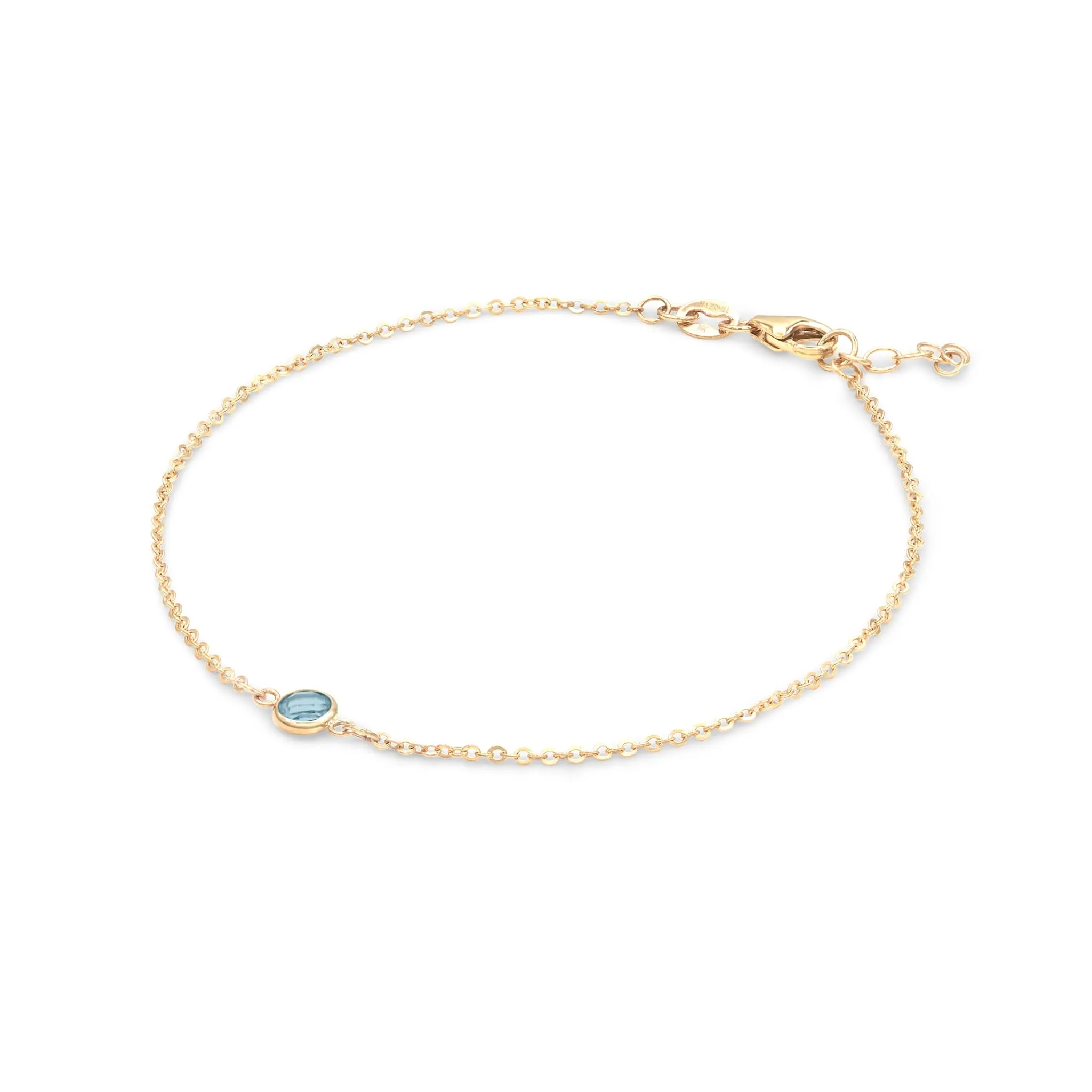 The Vault: Petite 1 Nantucket Blue Topaz Bracelet, Yellow Gold Size Medium sold by Haverhill product image thumbnail 4