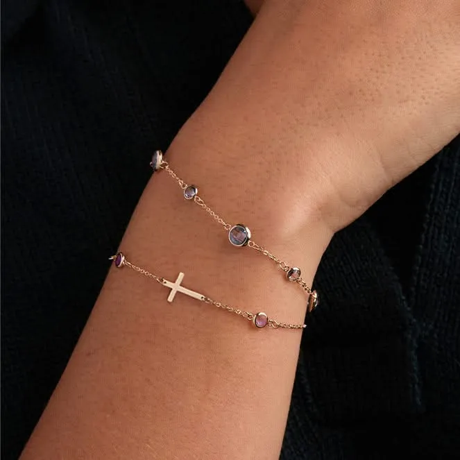 The Vault: Bayberry Grand & Petite 7 Aquamarine Bracelet, Yellow Gold Size Small sold by Haverhill product image thumbnail 3