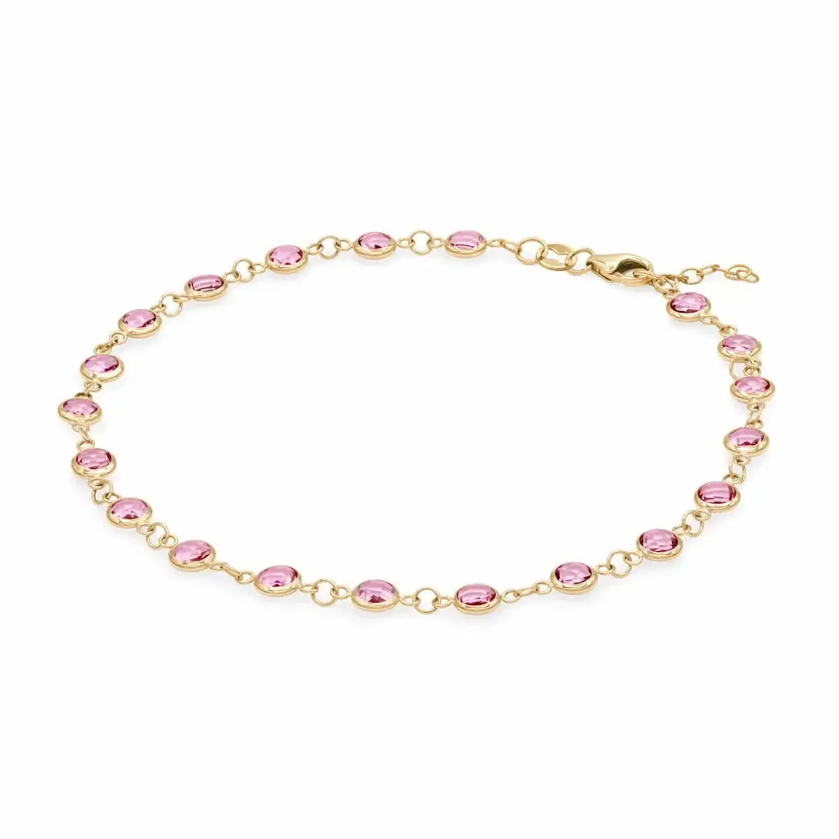 The Vault: Newport Pink Sapphire Bracelet, Yellow Gold Size Small sold by Haverhill product image thumbnail 4
