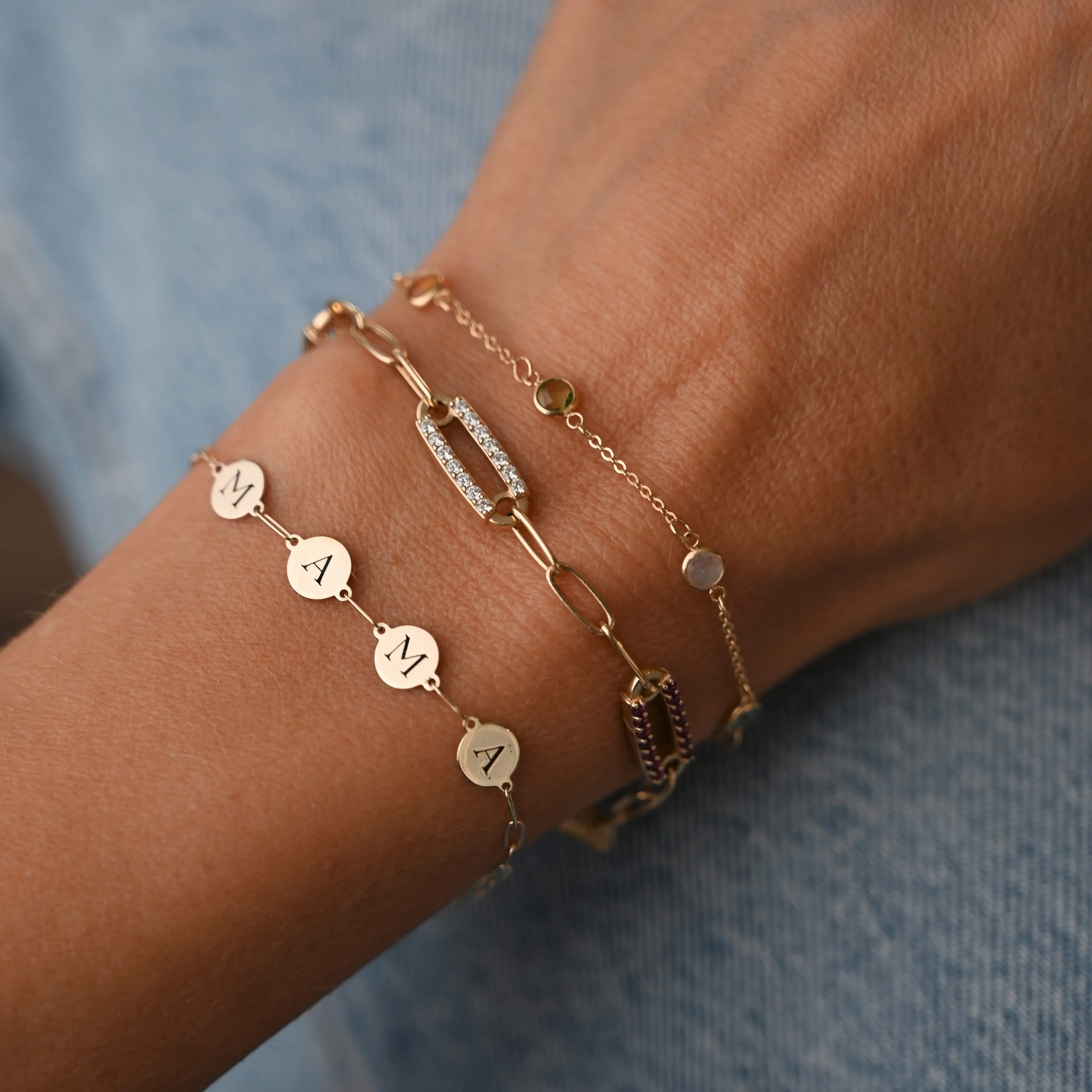 The Vault: MAMA Adelaide Mini Bracelet, Yellow Gold Size Small sold by Haverhill product image thumbnail 2