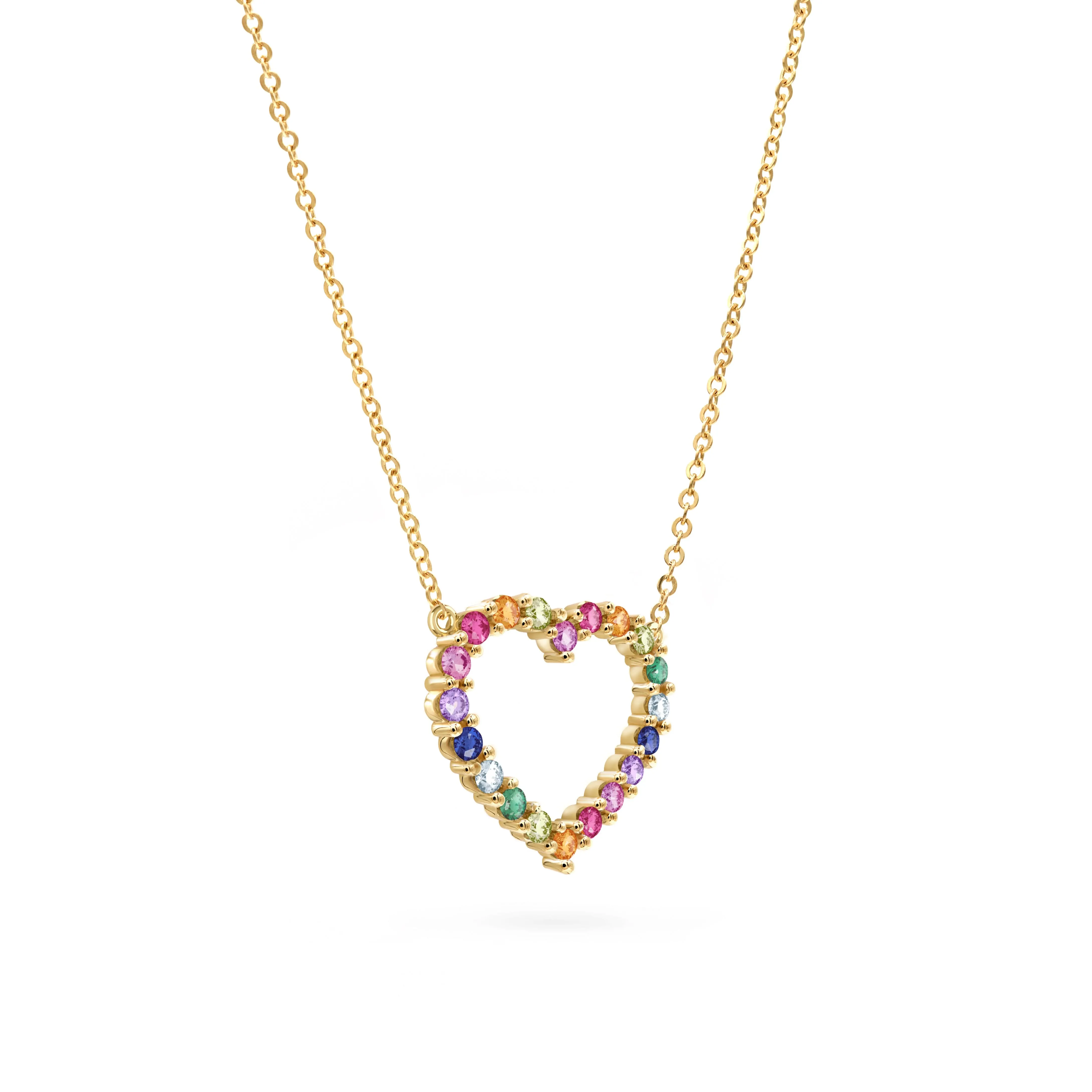 The Vault: Rainbow Rosecliff Heart Necklace, Yellow Gold Size Medium sold by Haverhill product image thumbnail 5