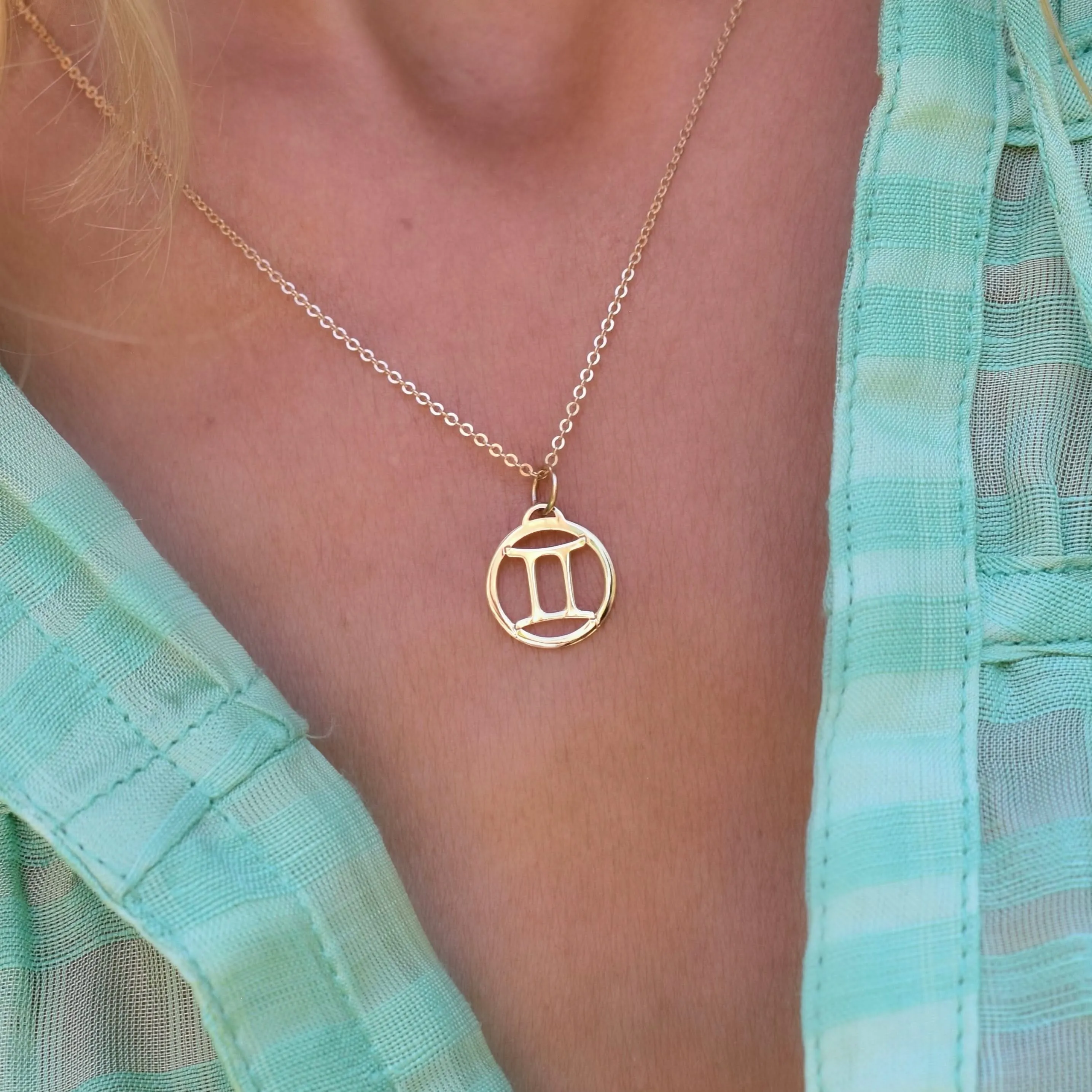 The Vault: Flat Gemini Pendant with Classic Chain, Yellow Gold sold by Haverhill product image thumbnail 3
