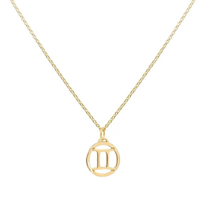 The Vault: Flat Gemini Pendant with Classic Chain, Yellow Gold made by Haverhill