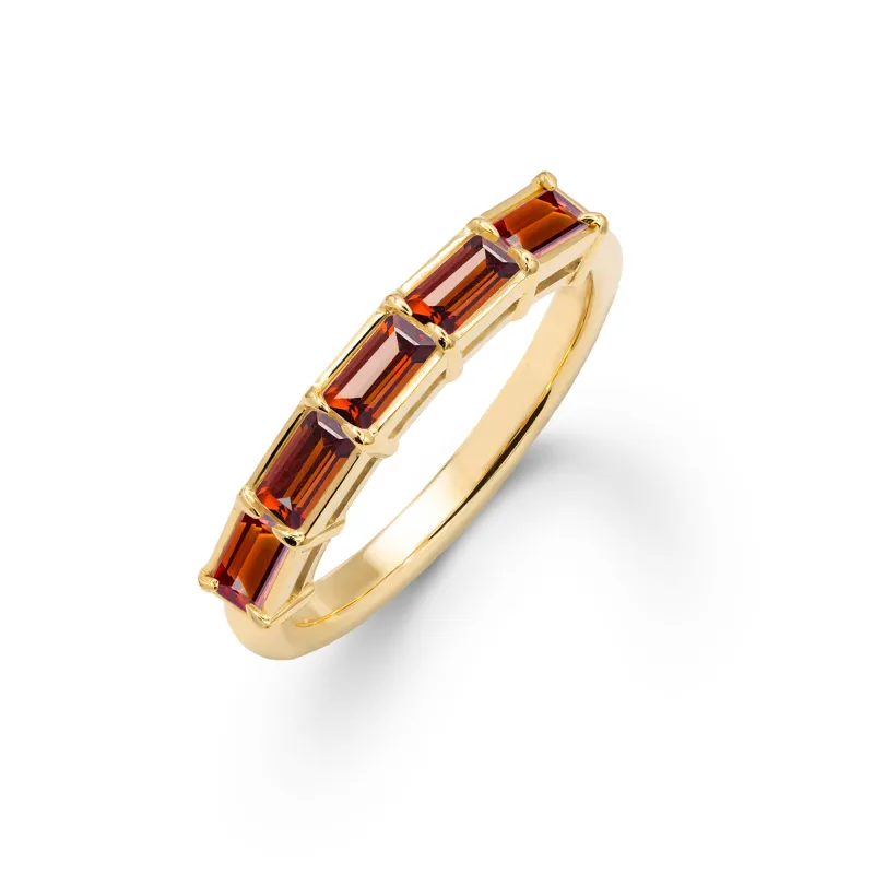 Providence Garnet Ring in 14k Gold (January) made by Haverhill