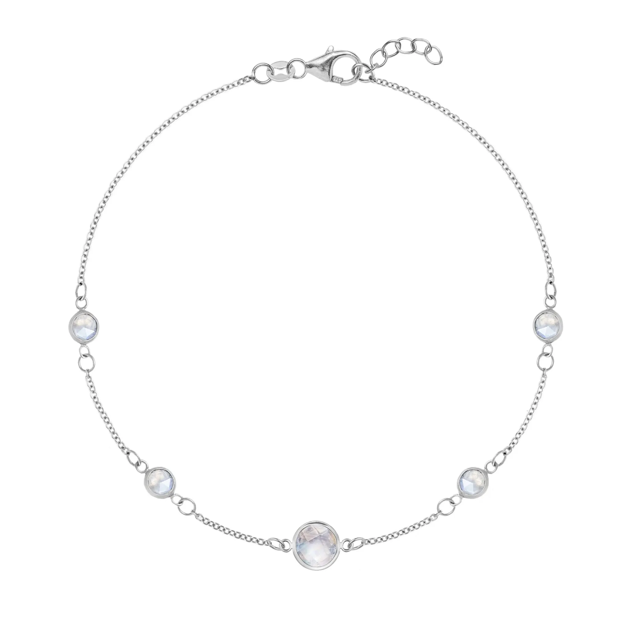 The Vault: 1 Grand & 4 Petite Moonstone Bracelet, Yellow Gold Size Medium sold by Haverhill product image thumbnail 5
