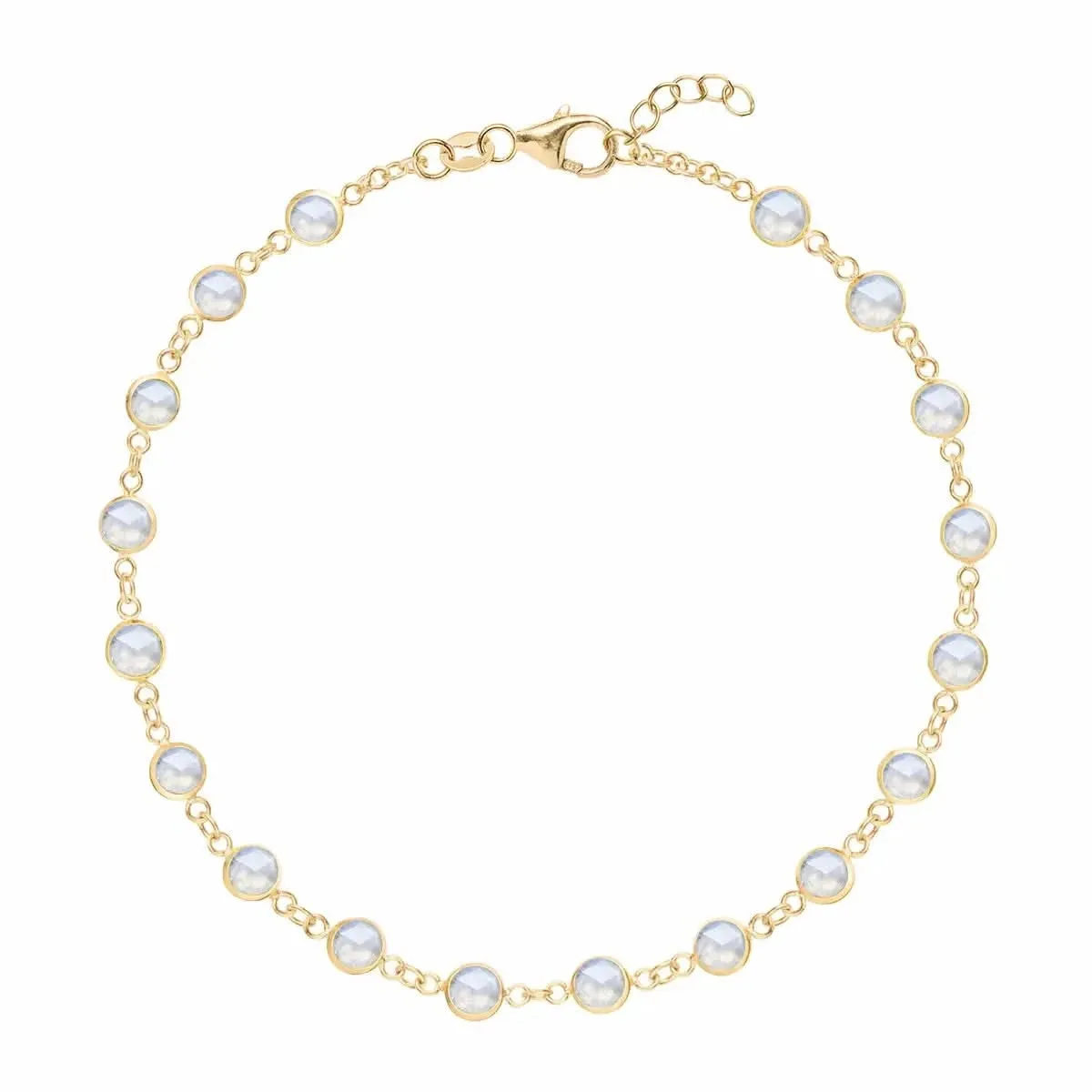 The Vault: Newport Moonstone Bracelet, Yellow Gold Medium sold by Haverhill