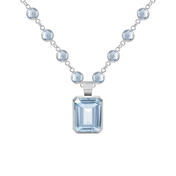 Warren Aquamarine Pendant in 14k Gold (March) sold by Haverhill