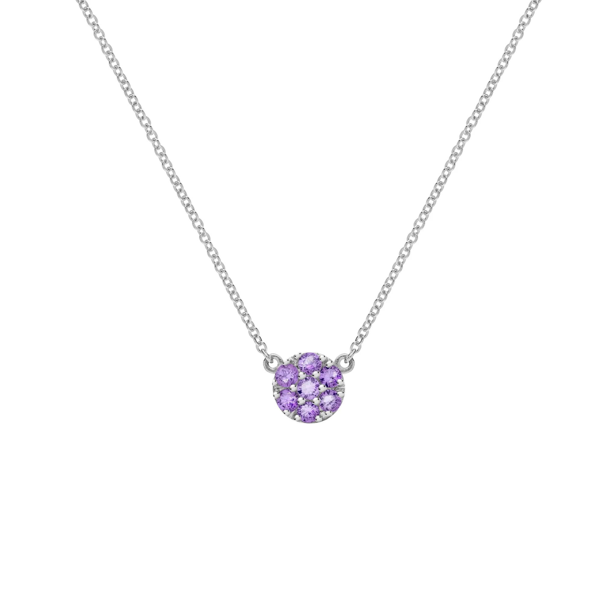 Rosecliff Amethyst Mini Necklace in Solid 14k Gold (February) sold by Haverhill product image thumbnail 4