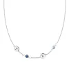 Personalized 2 Letter & 2 Classic Birthstone Necklace in 14k Gold (Single Spacing) sold by Haverhill