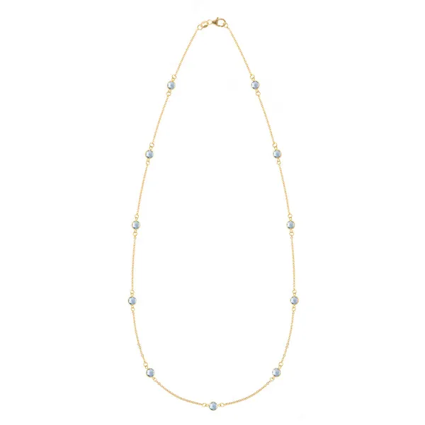 Personalized Bayberry 11 Birthstone Necklace in 14k Gold sold by Haverhill