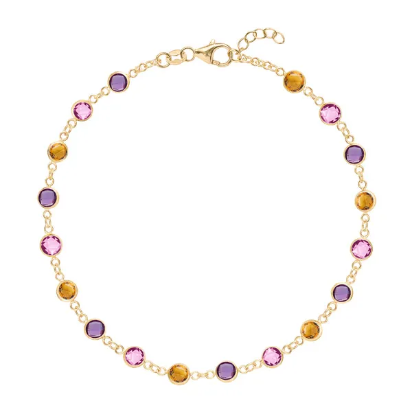 Personalized Newport Birthstone Bracelet in 14k Gold sold by Haverhill