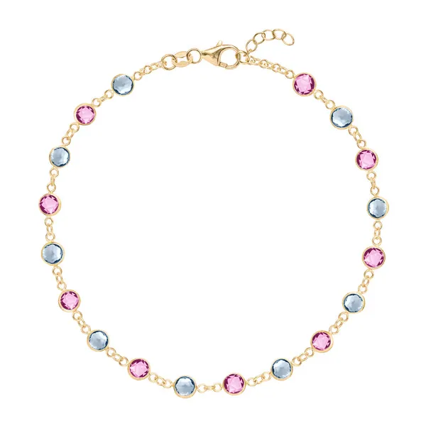 Personalized Newport Birthstone Bracelet in 14k Gold sold by Haverhill