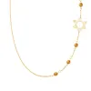 Personalized Classic Star of David & 4 Birthstone Necklace in 14k Gold sold by Haverhill