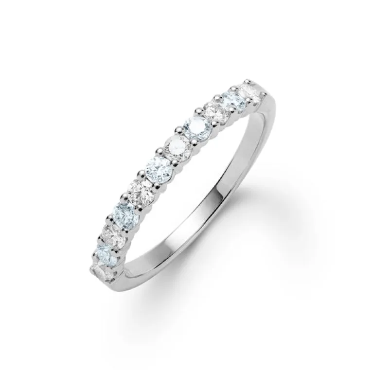 Personalized Rosecliff Birthstone Stackable Ring in 14k Gold sold by Haverhill