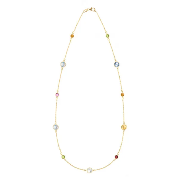 Personalized Bayberry Grand & Classic 11 Stone Necklace in 14k Gold sold by Haverhill