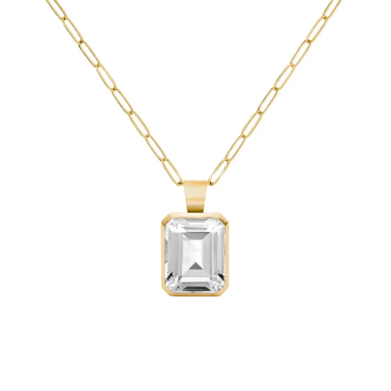 Personalized Warren Birthstone Pendant in 14k Gold sold by Haverhill