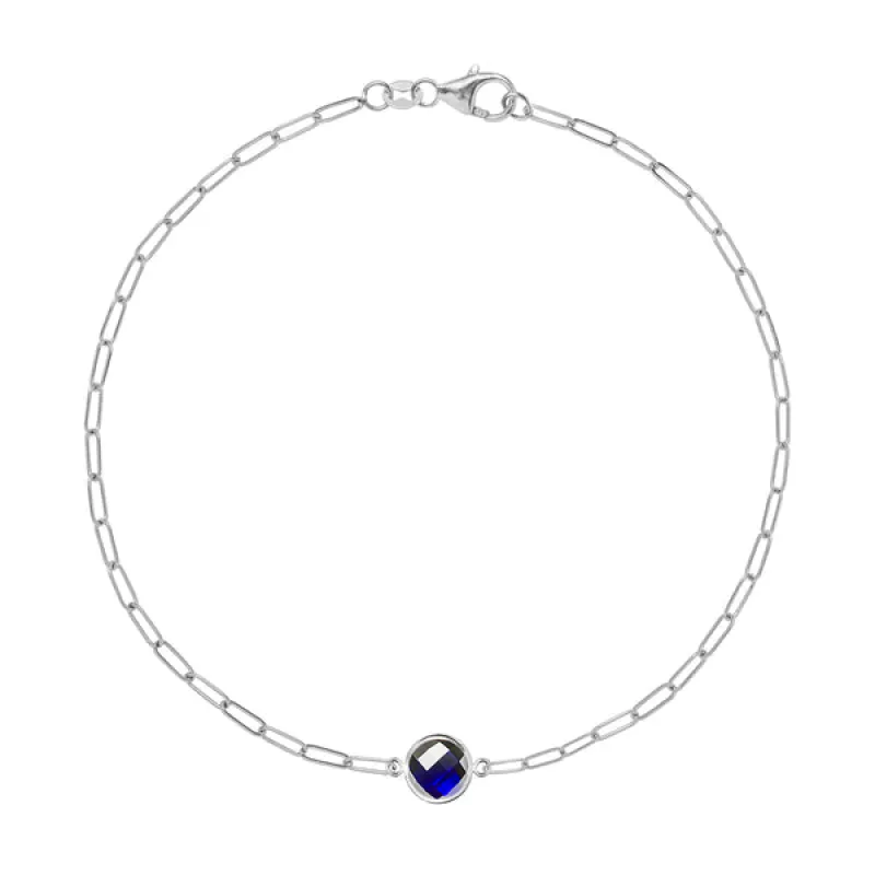 Personalized Grand 1 Birthstone Adelaide Mini Bracelet in 14k Gold sold by Haverhill