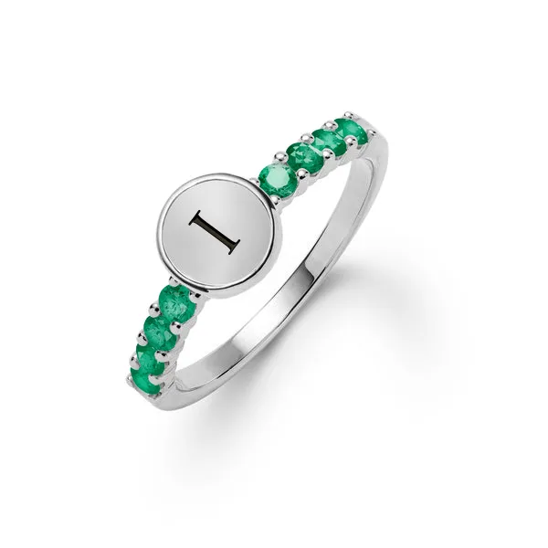 Personalized Rosecliff Letter Ring in 14k Gold sold by Haverhill