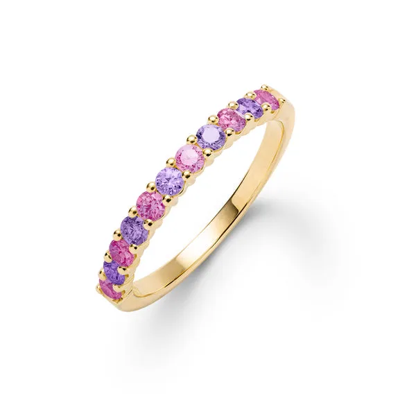 Personalized Rosecliff Birthstone Stackable Ring in 14k Gold sold by Haverhill