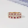 Rosecliff Diamond & Pink Tourmaline Stackable Ring in 14k Yellow Gold sold by Haverhill
