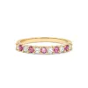 Rosecliff Diamond & Pink Tourmaline Stackable Ring in 14k Yellow Gold sold by Haverhill