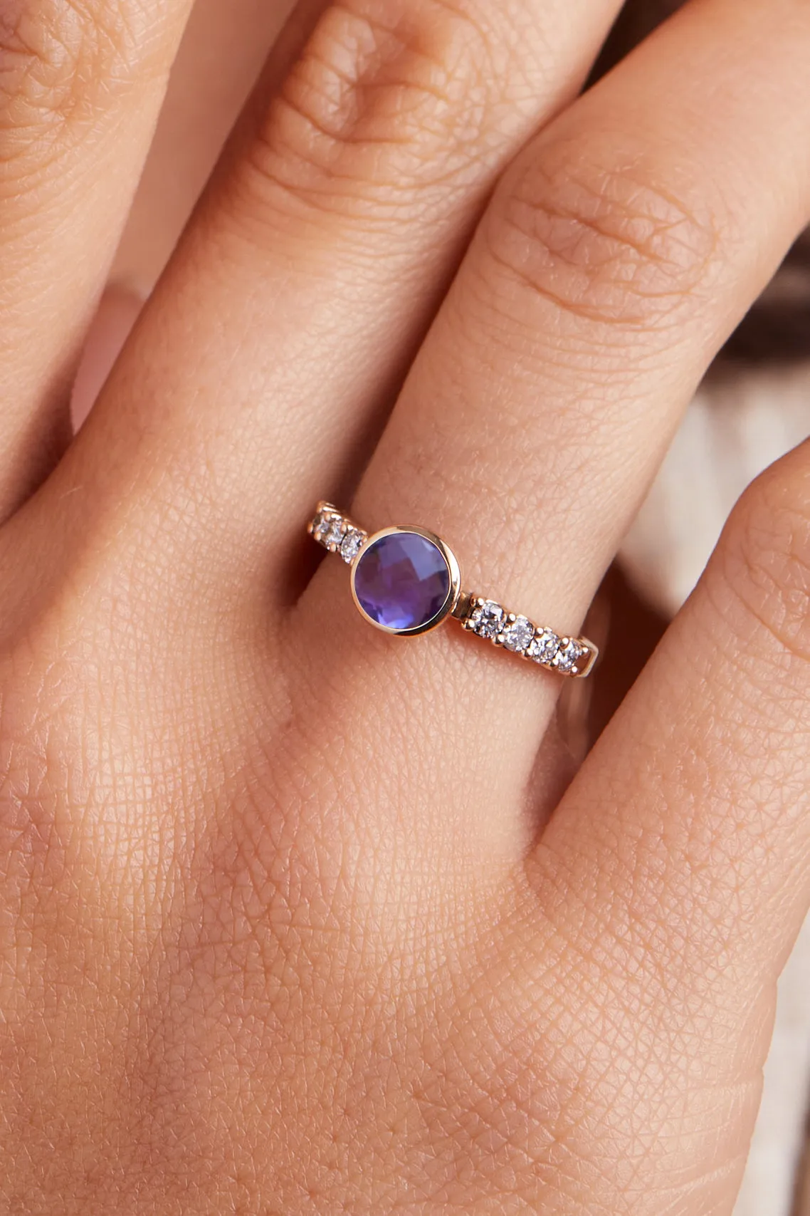 Rosecliff Grand Amethyst Ring in 14k Gold (February) sold by Haverhill product image thumbnail 3