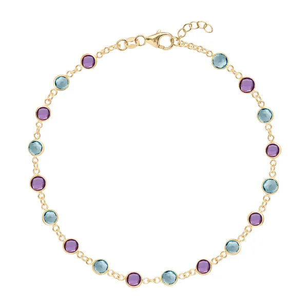Personalized Newport Birthstone Bracelet in 14k Gold sold by Haverhill