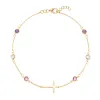 Personalized Bayberry Birthstone Cross Bracelet in 14k Gold sold by Haverhill