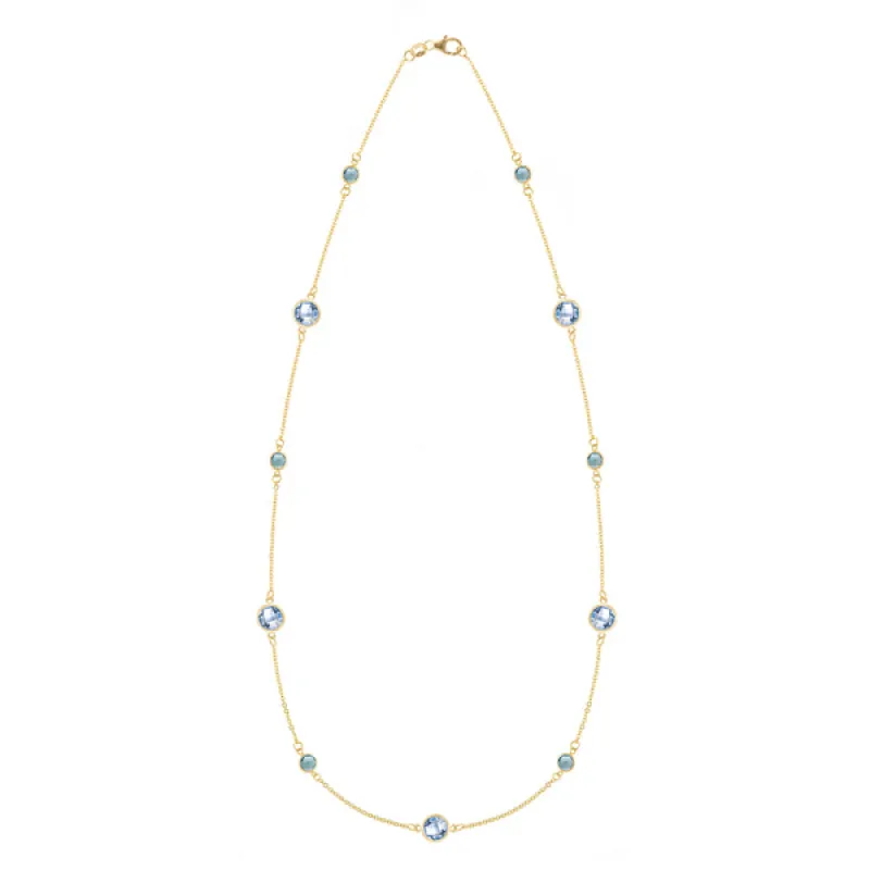 Personalized Bayberry Grand & Classic 11 Stone Necklace in 14k Gold sold by Haverhill