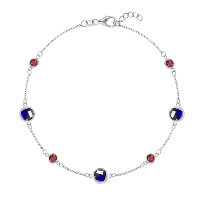 Personalized Bayberry Grand & Classic 7 Stone Bracelet in 14k Gold sold by Haverhill