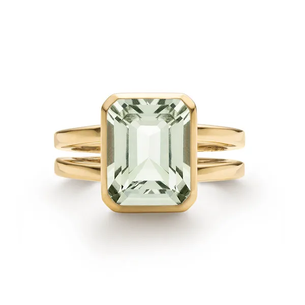 Personalized Warren Vertical Birthstone Ring in 14k Gold sold by Haverhill