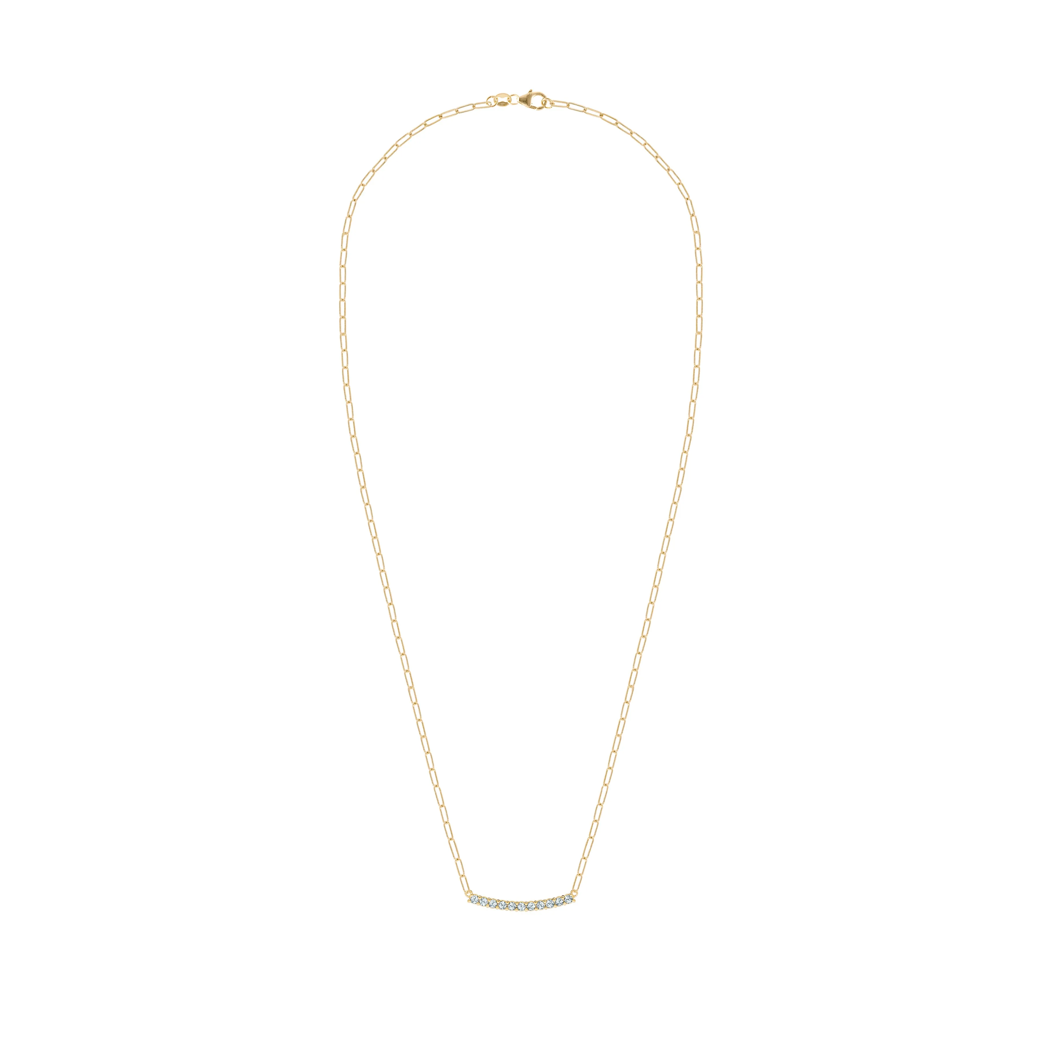 Rosecliff Aquamarine Bar Adelaide Mini Necklace in 14k Gold (March) sold by Haverhill product image thumbnail 5