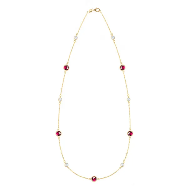Personalized Bayberry Grand & Classic 11 Stone Necklace in 14k Gold sold by Haverhill